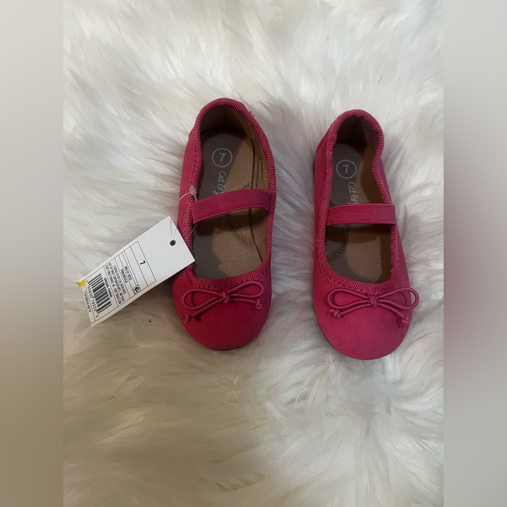 Cat and Jack Pink Mary Jane Ballet Flats size 7